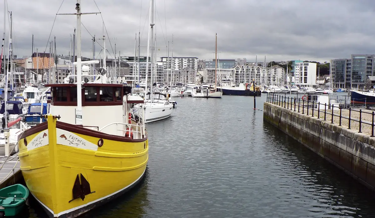 Il porto di Sutton nel quartiere Barbican di Plymouth