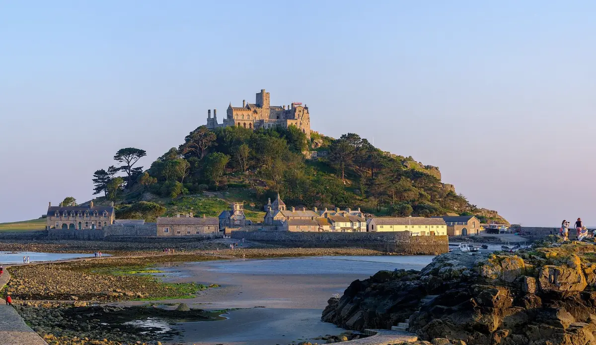 St Michael’s Mount con il castello sul promontorio